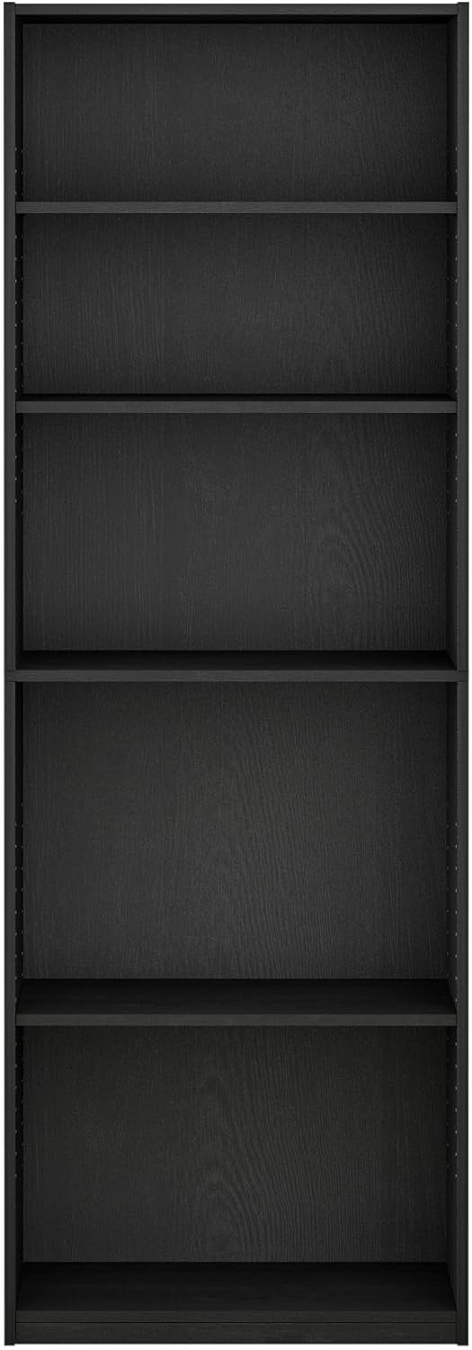 Furinno Jaya Book Shelf, 5-Tier Bookshelf, Bookcase with Adjustable Shelves, ...