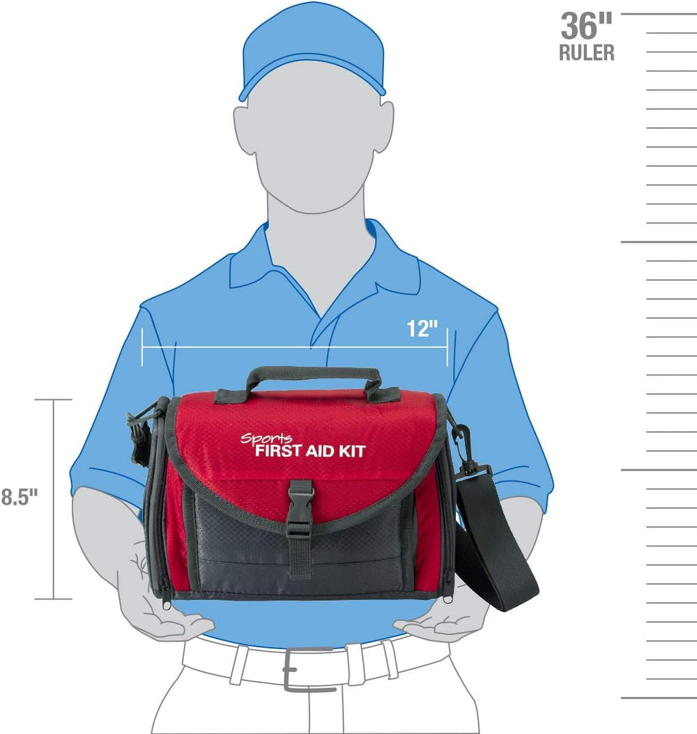 24/7 First Aid 189 Piece Coaches First Aid Kit, Red, 59544