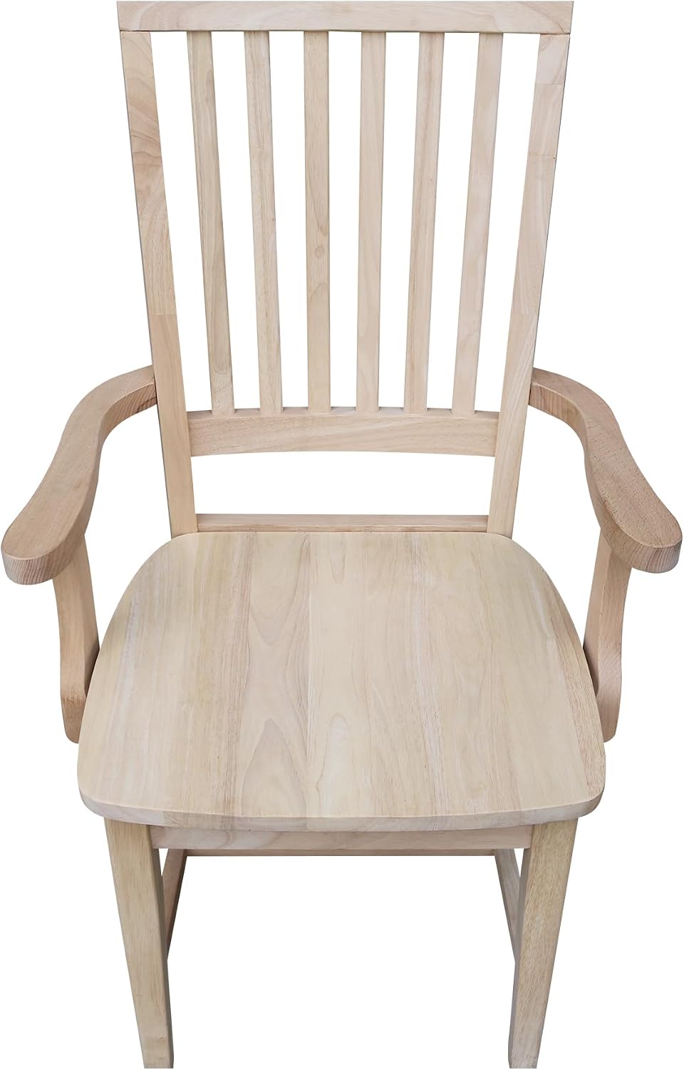 IC International Concepts Mission Arm Chair, Solid Wood, Unfinished