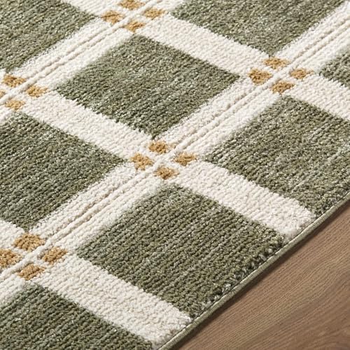 Hauteloom Talos Living Room, Bedroom Area Rug - Contemporary Geometric Square...