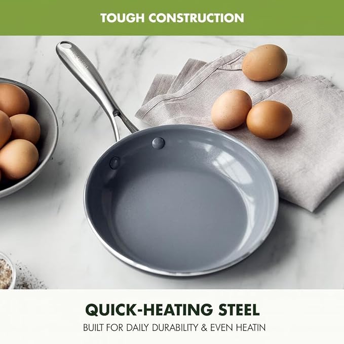 GreenPan Swift Healthy Ceramic Nonstick, Stainless Steel Handle, Dishwasher Safe