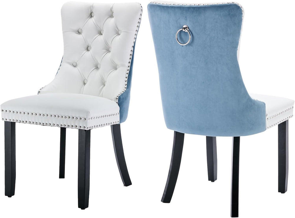 Dining Chairs Set of 2, Upholstered Tufted Dining Room Chairs with High Back,...