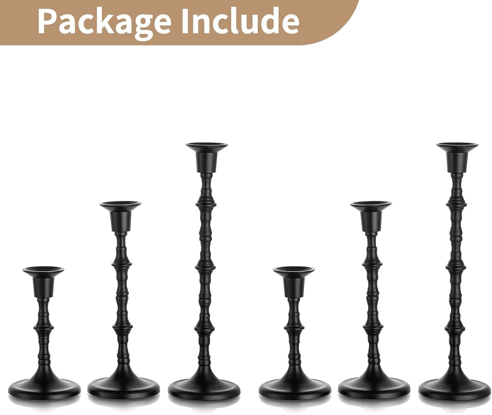 NUPTIO Black Candlestick Holders for Halloween: Unique Gothic Design