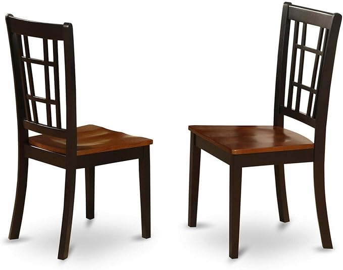 East West Furniture DLNI5-BCH-W 5 Piece Modern Dining Table Set Includes a Ro...