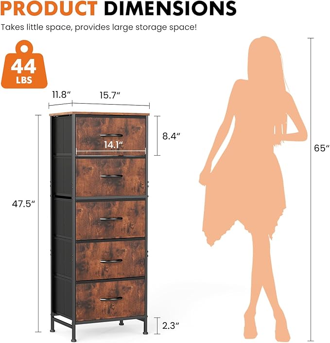 Sweetcrispy 5 Drawer Dresser