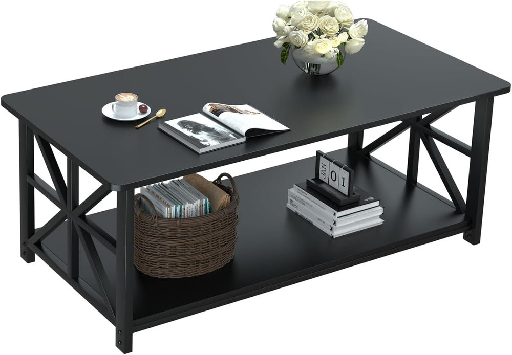 GreenForest Coffee Table for Living Room with Round Corners