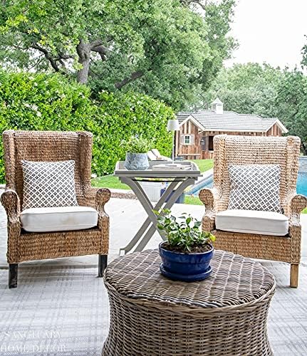 SAFAVIEH Home Collection Ruxton Natural Rattan Round Coffee Table Ottoman