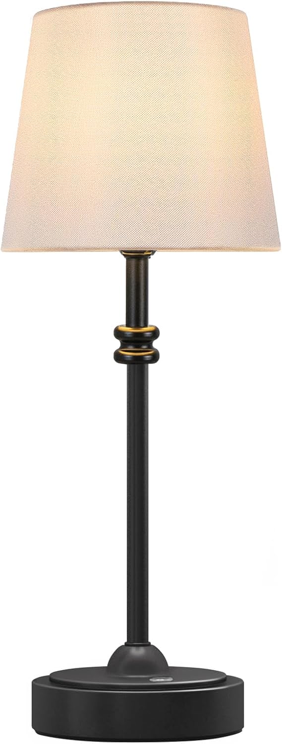 ONEWISH Cordless Lamp-Battery Operated Table lamp, 4000mAh Rechargeable, Step...