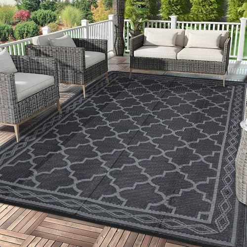 GarveeLife 10x20 Outdoor Rug Waterproof for Patio Decor, Foldable Reversible ...