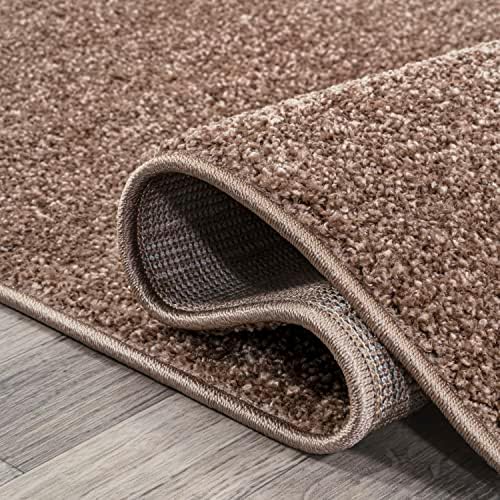 JONATHAN Y Haze Solid Low-Pile Brown Indoor Area Rug 8x10, Coastal,Bohemian,M...
