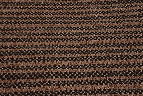 Unique Loom Outdoor Border Collection Area Rug - Checkered (6' Round, Bro...