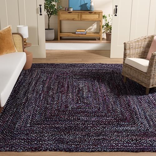 SAFAVIEH Braided Area Rug 8x10, Large Purple & Blue BRD210V