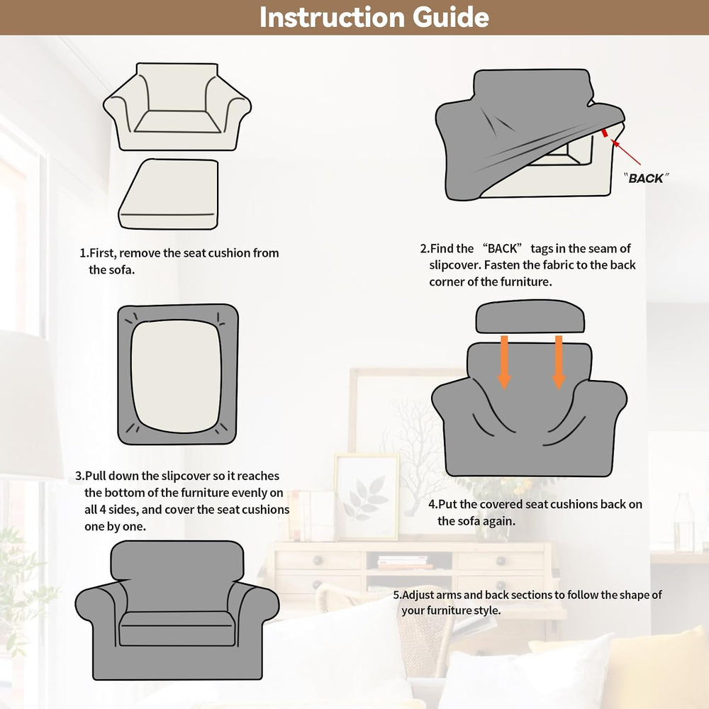 WEERRW Velvet Stretch 2 Pieces Chair Sofa Slipcovers Washable, Black