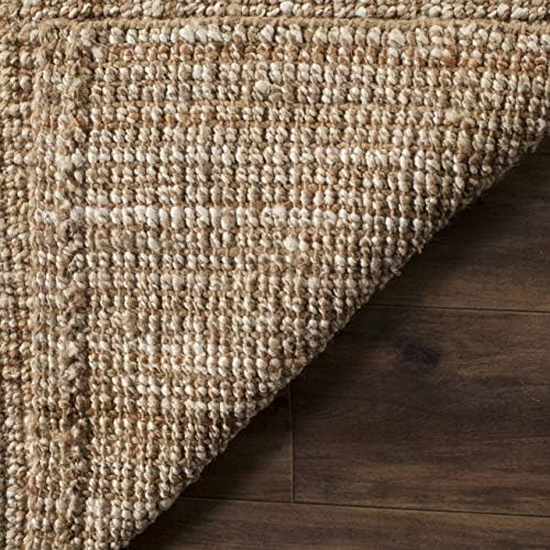 SAFAVIEH Natural Fiber Area Rug 4x6, Jute Knotted Natural & Ivory NF447N