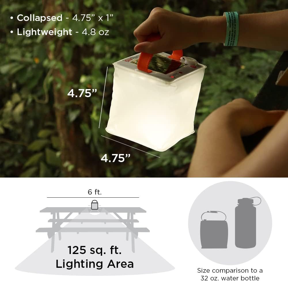 LuminAID Nova Inflatable Solar LED Lantern for Camping, Hiking & Travel