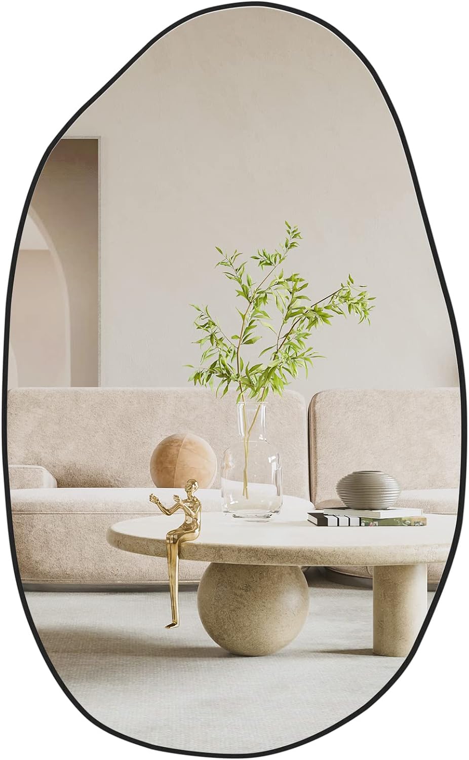 Irregular Asymmetrical Mirror Wall Mounted, Unique Vanity Mirror,Shaped Dress...