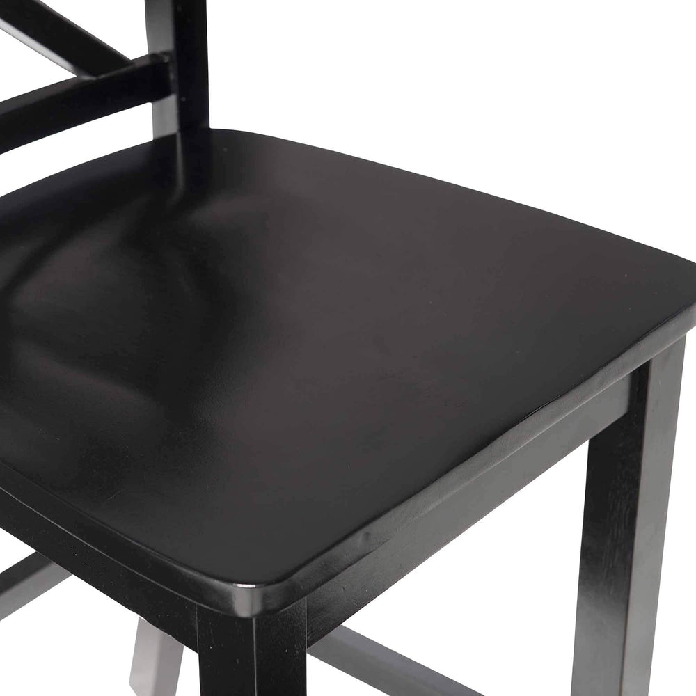 Linon Home Dcor Black X Back Counter Stool, 16" W x 17.91" D x 37.0...