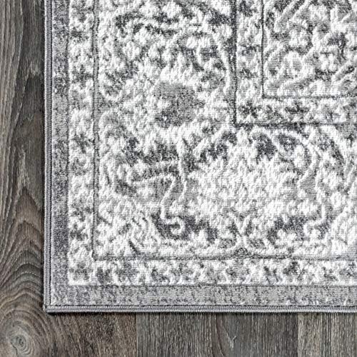 JONATHAN Y Modern Vintage Medallion Light Gray Indoor Area Rug, 8x10, Country...