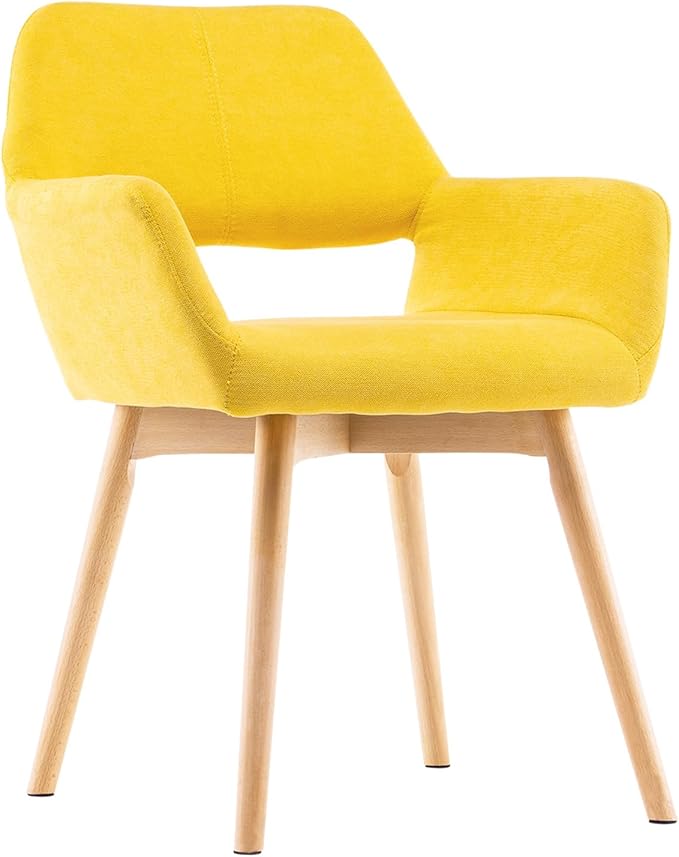 Desk Chair No Wheels Vanity Chair Comfy Accent Chair for Living Dining Room B...