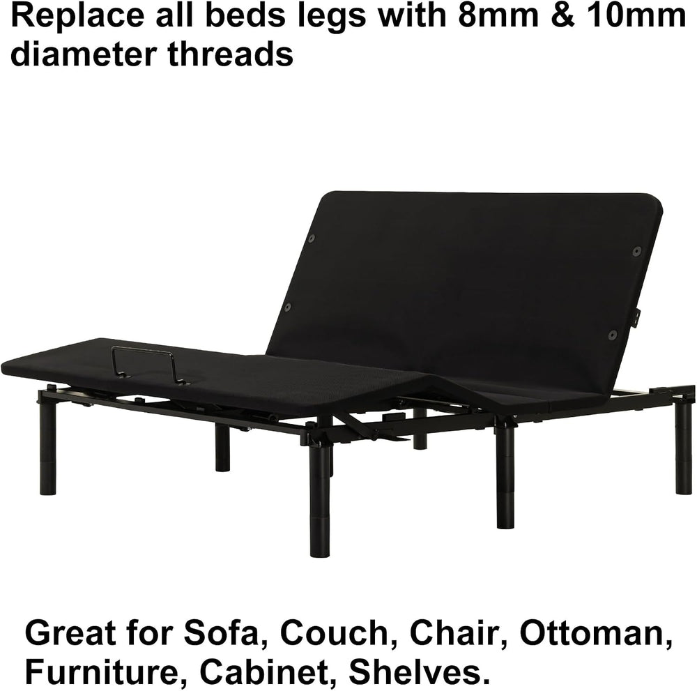 14 inch Metal Bed Legs Replacement for Adjustable Bed Base Frame, Different T...