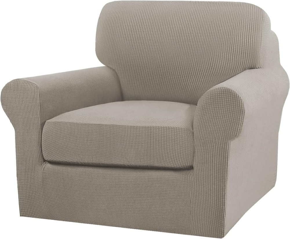 Turquoize 2 Piece Chair Covers Chair Slipcovers for Living Room Armchair Couc...