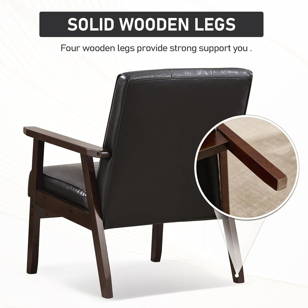 Bonzy Home Mid Century Modern Accent Chairs Set of 2 for Living Room, Upholst...