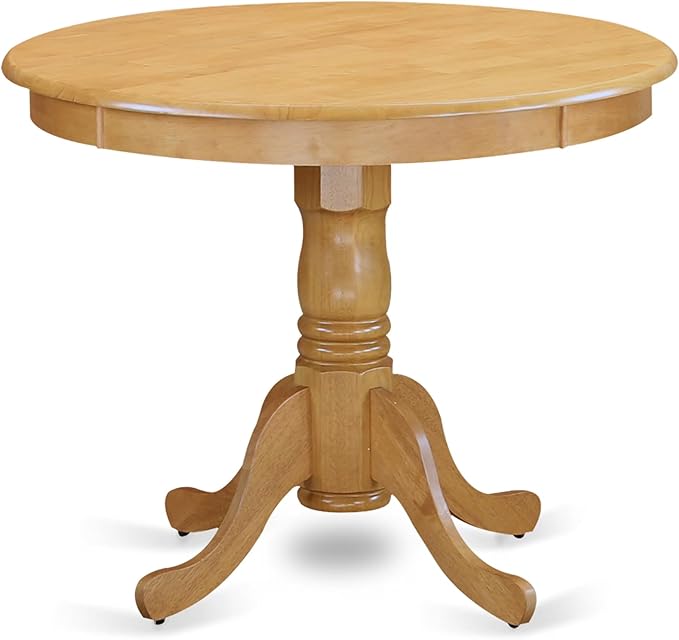 East West Furniture ANGR3-OAK-W 3 Piece Kitchen Table & Chairs Set Contai...