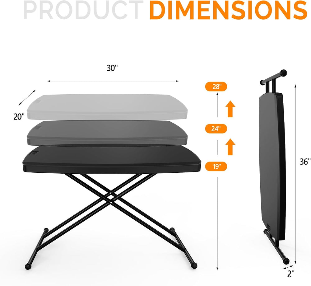 VINGLI 30" Small Folding Table Portable, Laptop TV Tray, Camping Table |...