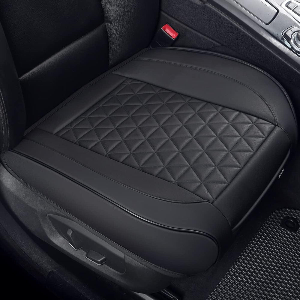 Black Panther Luxury Faux Leather Car Seat Cover Front Bottom Seat Cushion Co...