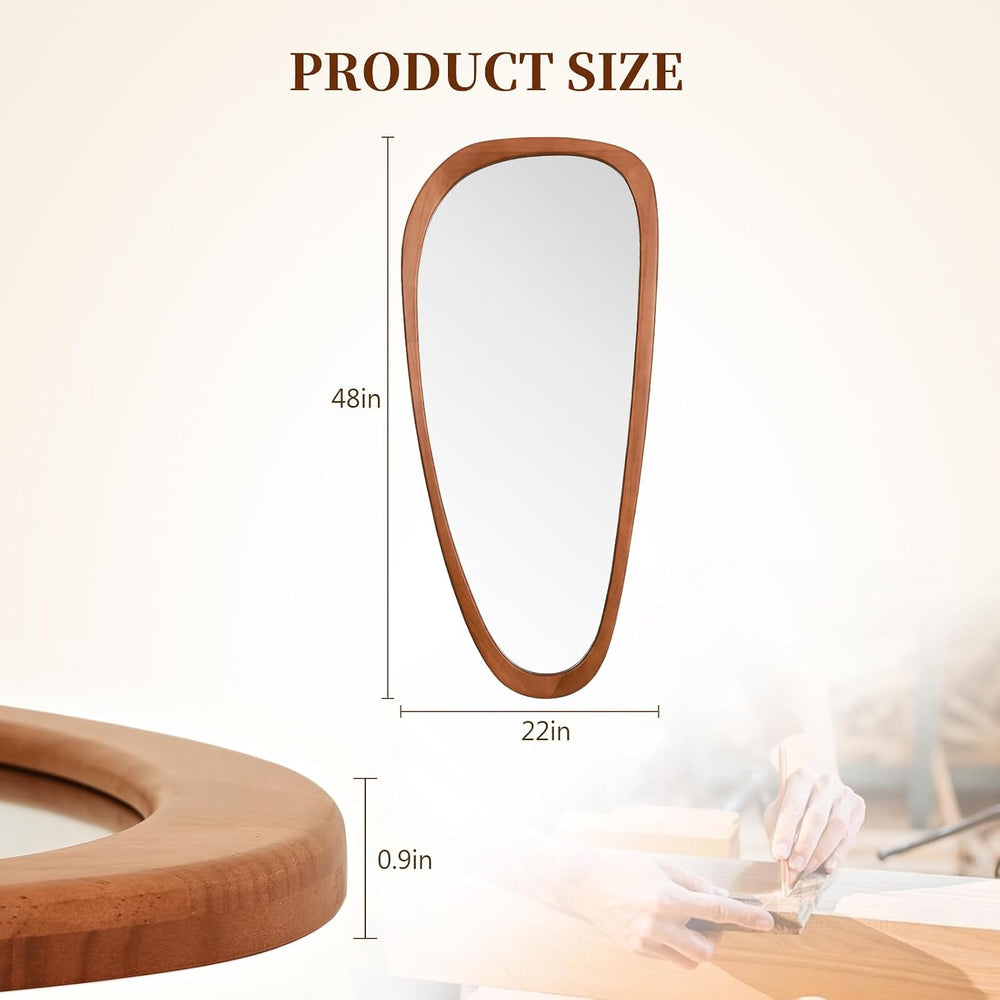 WallBeyond Asymmetrical Mirror, Irregular Mirror Full Length, Boho Wall Mirro...