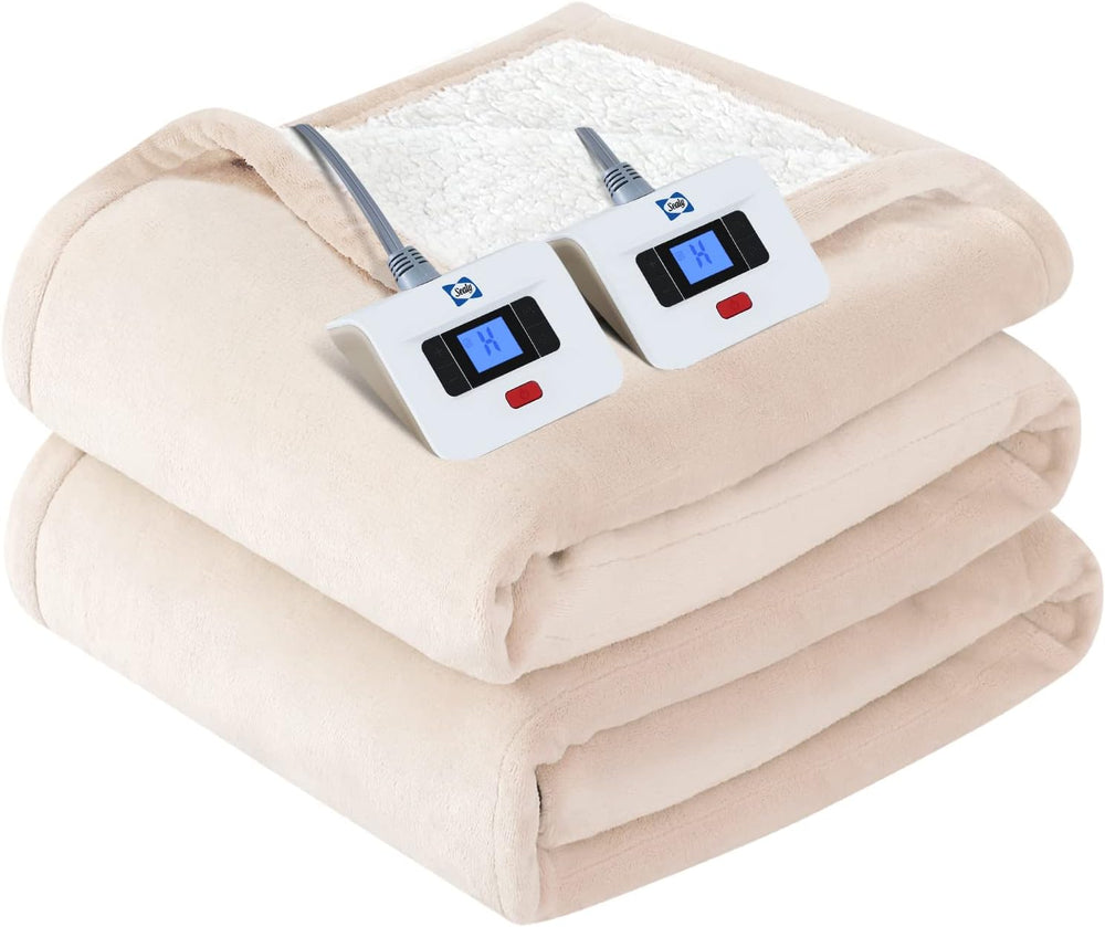 Sealy Electric Blanket Queen Size Heated Dual Control Auto Shutoff 84"x9...