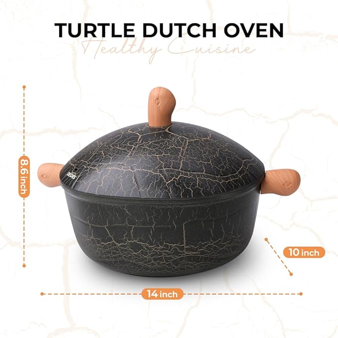 Bionic Turtle Design Nonstick Ceramic Dutch Oven Pot