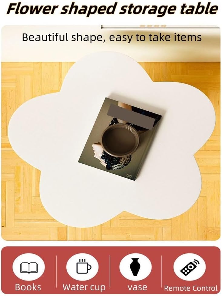 Flower Shape Side Table, Modern Creative Bedside Table, Multifunctional Coffe...
