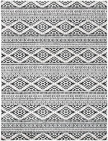SAFAVIEH Tulum Area Rug 8x10, Large Ivory & Black TUL272B