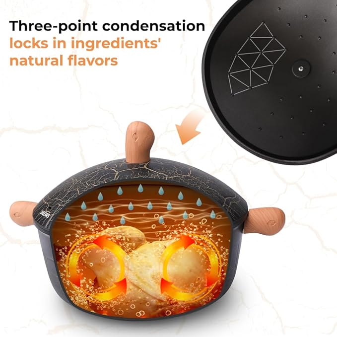 Bionic Turtle Design Nonstick Ceramic Dutch Oven Pot