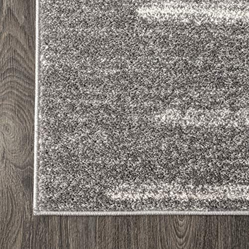 JONATHAN Y Aya Berber Stripe Geometric Gray/Cream Indoor Area Rug, 8x10, Cont...