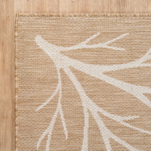 Washable Indoor Outdoor Rug 8x10 Modern Area Rugs Branch Pattern Non Shedding...