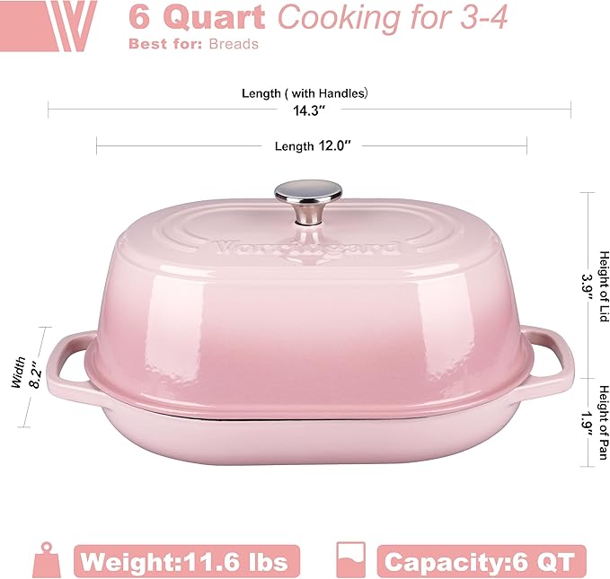 VORRINGARD Enameled Cast Iron Dutch Oven Pot