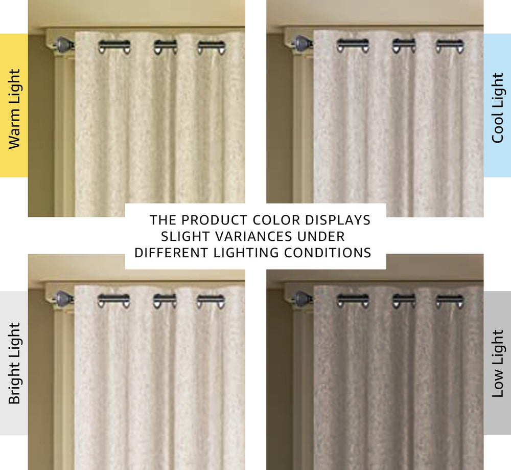 H.VERSAILTEX 100% Blackout Linen Curtains 84" L Natural Grommet
