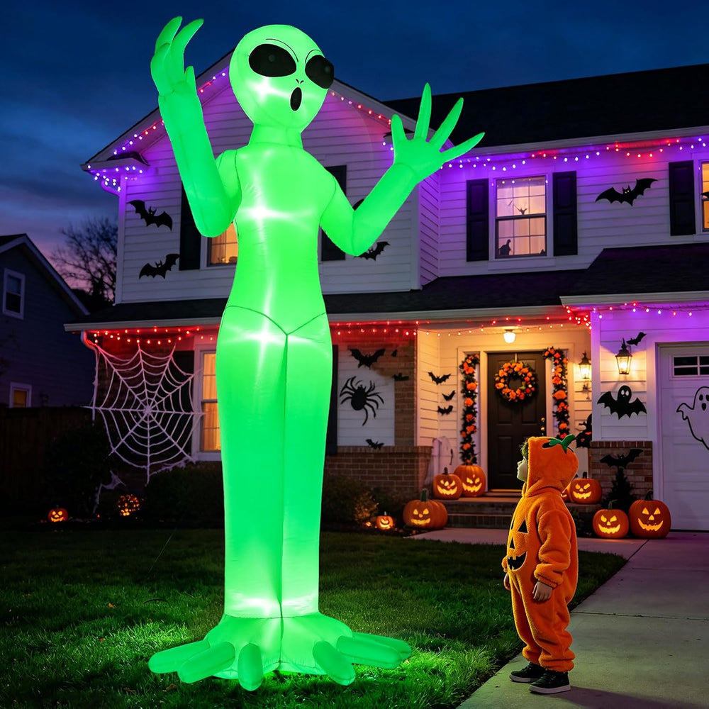 Halloween Inflatables Alien Outdoor Decoration 10FT Giant Alien Yard Dรฉcor