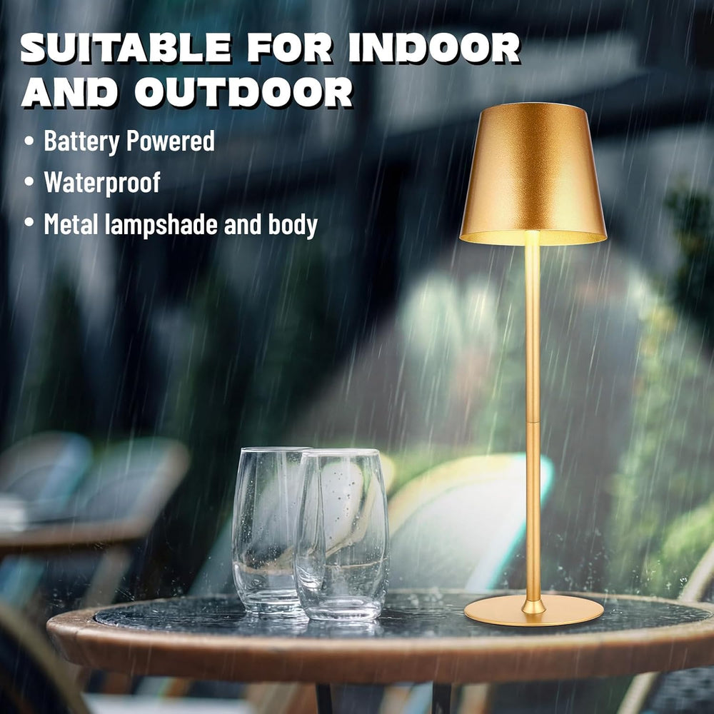 12 Pack Cordless Table Lamp Portable Rechargeable Lamp, Gold