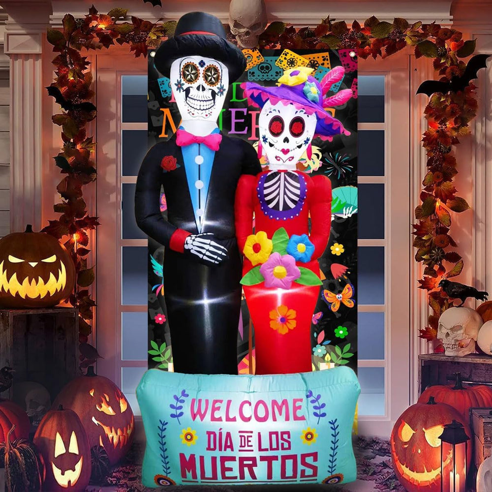 Dia De Los Muertos Decoration, 6 FT Halloween Inflatables Dรฉcor Day of The De...
