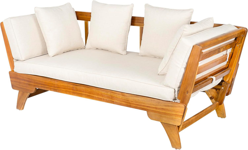 Christopher Knight Home Gary Patio Convertible Couch, Wooden Outdoor Daybed, ...