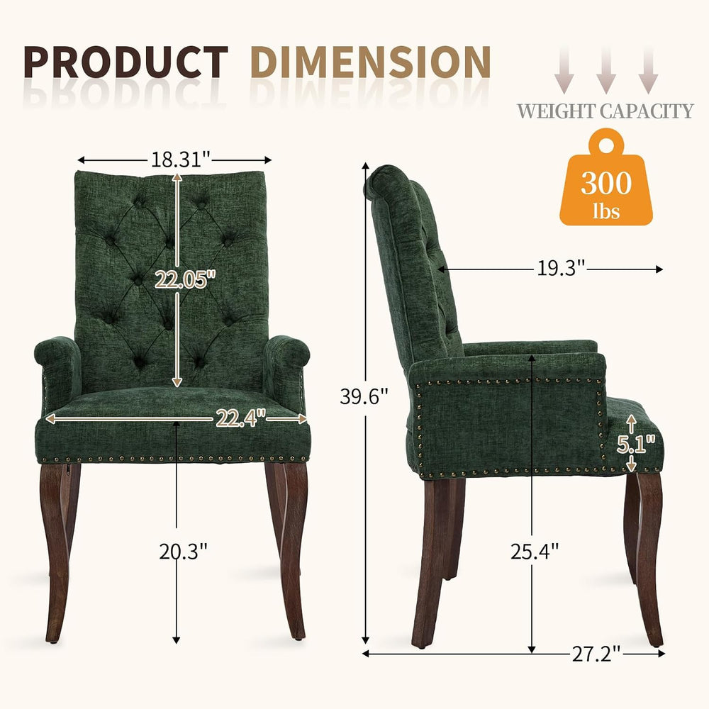 cinkehome Set of 6 Upholstered Dining Chairs, Dining Room Kitchen Chair with ...