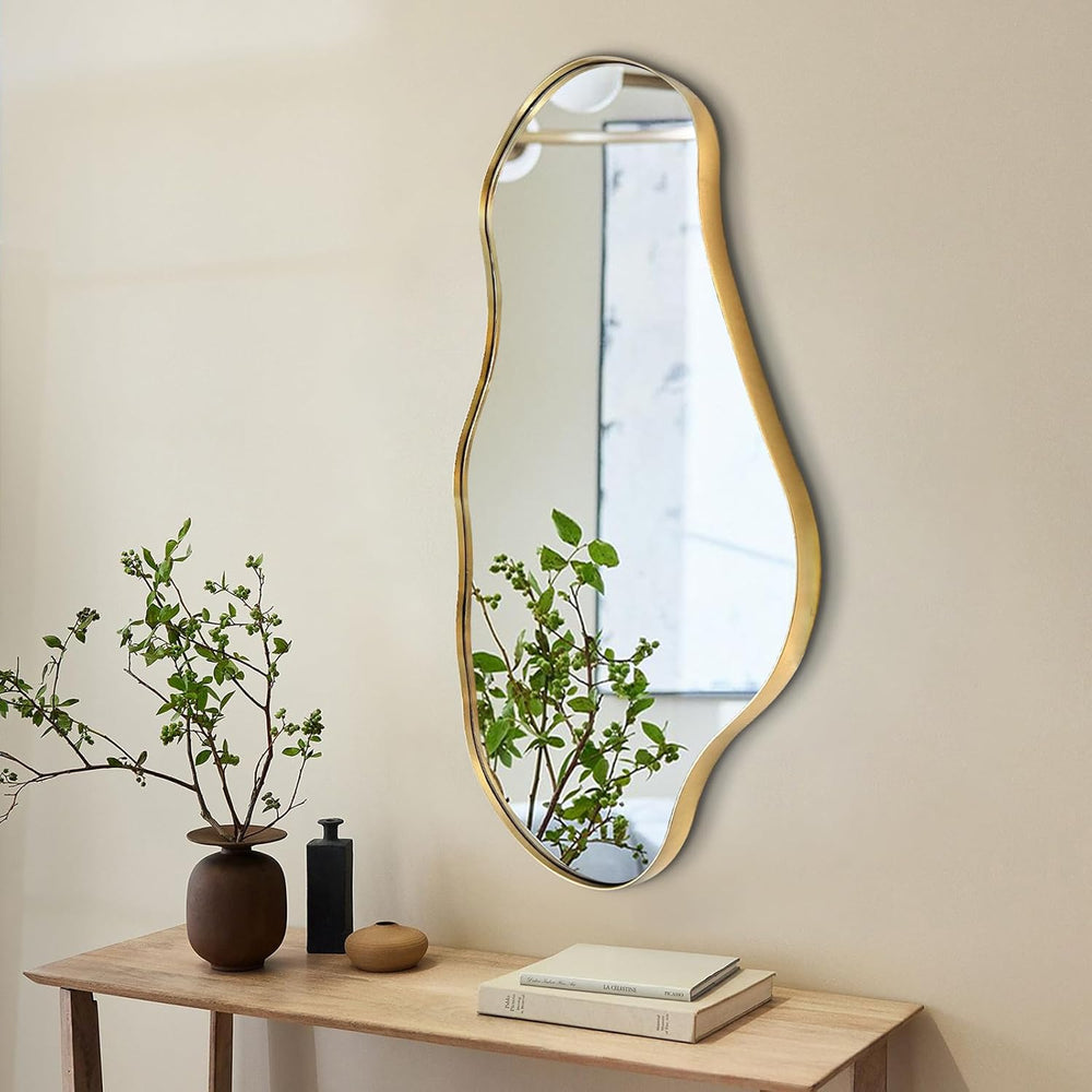 Irregular Wall Mirror, 30"x20" Asymmetrical Decorative Accent Mirro...
