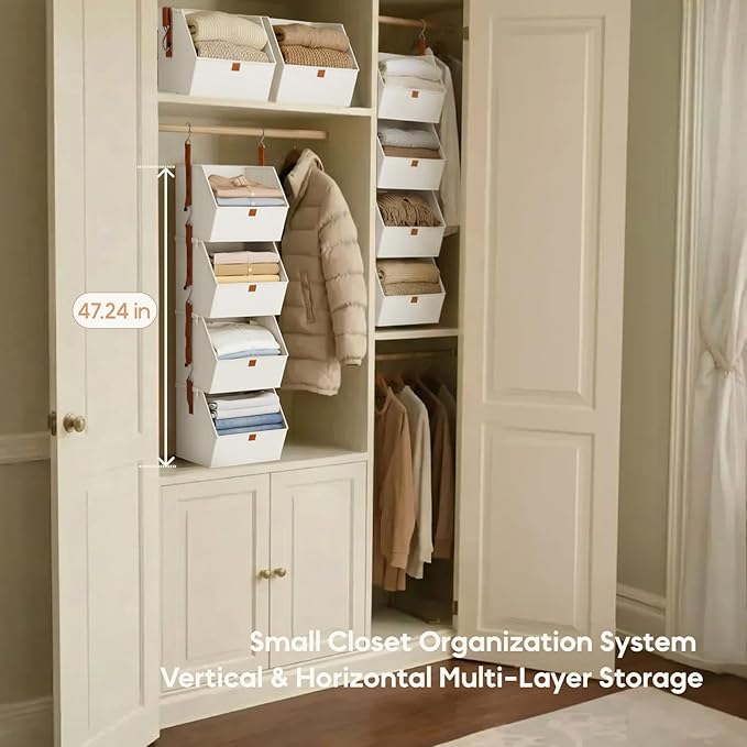 Homsorout Hanging Closet Organizer 4 Tier