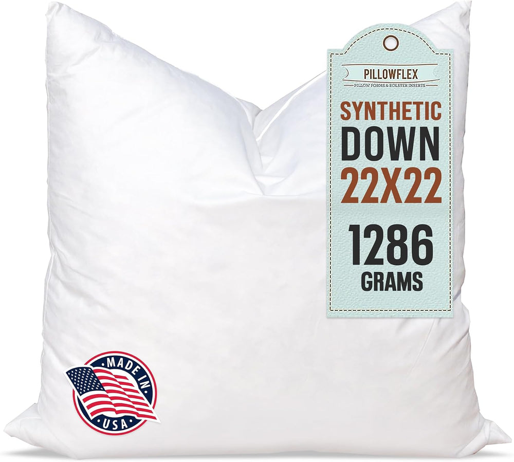 Pillowflex Synthetic Down Pillow Insert 22x22 in - Karate Chop Pillow | Large...