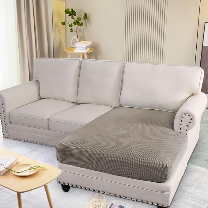 H.VERSAILTEX Super Stretch Individual Chaise Cover Sectional Couch Covers