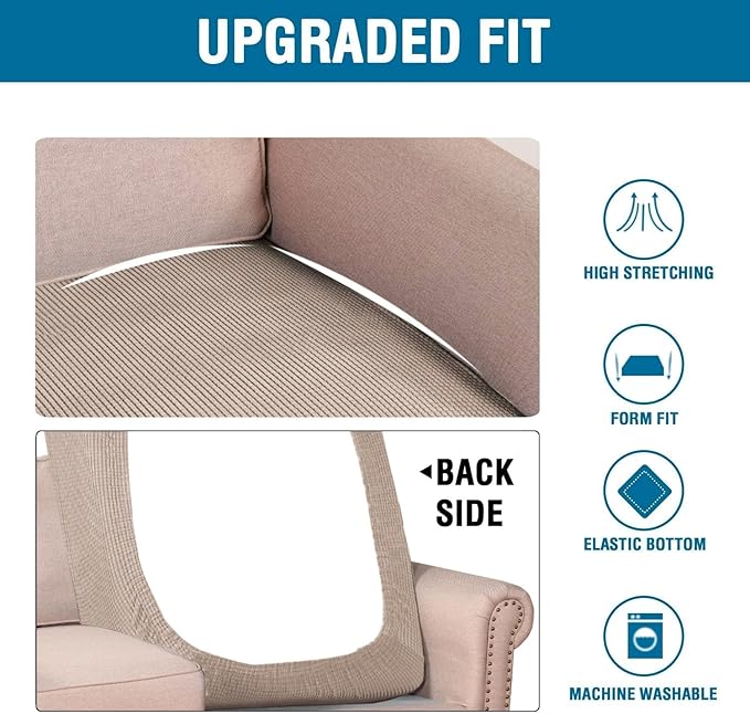 H.VERSAILTEX Super Stretch Individual Chaise Cover Sectional Couch Covers
