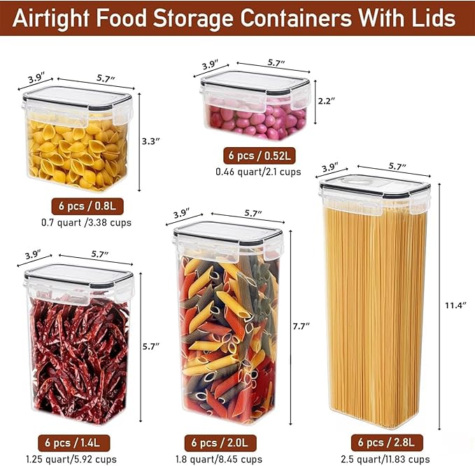 JUJOJB Airtight Food Storage Containers Set